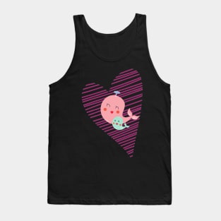 Cute mum and baby whales Tank Top